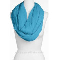 Fashion solid polyester voile infinity scarf